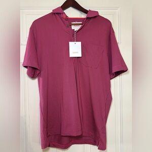 Swims Pink Checked Polo Shirt‎ NWT Short Sleeve Men’s Size XL $125.